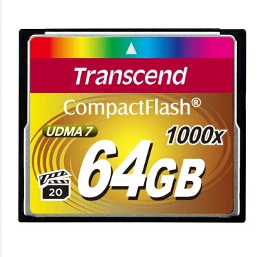 Brand Transcend CF Card 1000x 64GB Capacity Compact Flash memory card For Digital Camera Full HD 3D Video Camcorder |