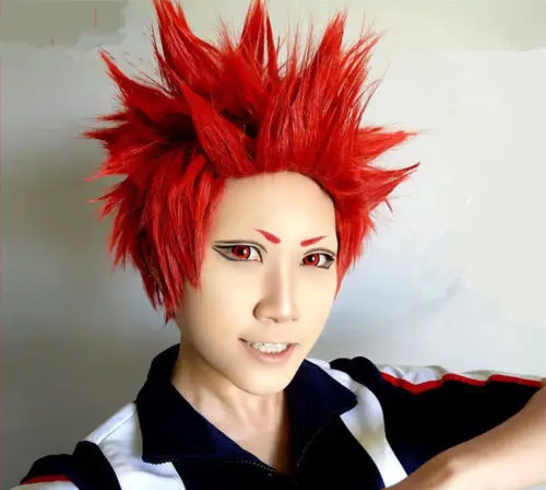 Высокое качество Eijiro Kirishima косплей парик My Hero Academy костюм играть парики Хэллоуин