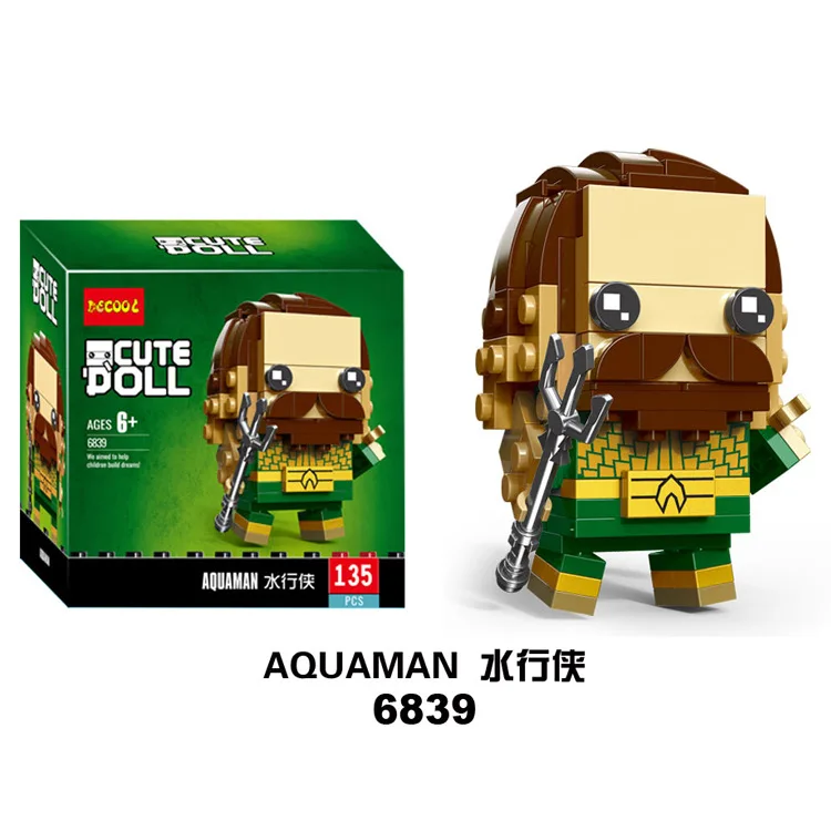 Бургундия Милая кукла Dragon Ball Z Super Saiyan Goku, фигурка, игрушка Dragon ball Z BrickHeadz, строительные блоки, игрушки для детей - Цвет: Бургундия