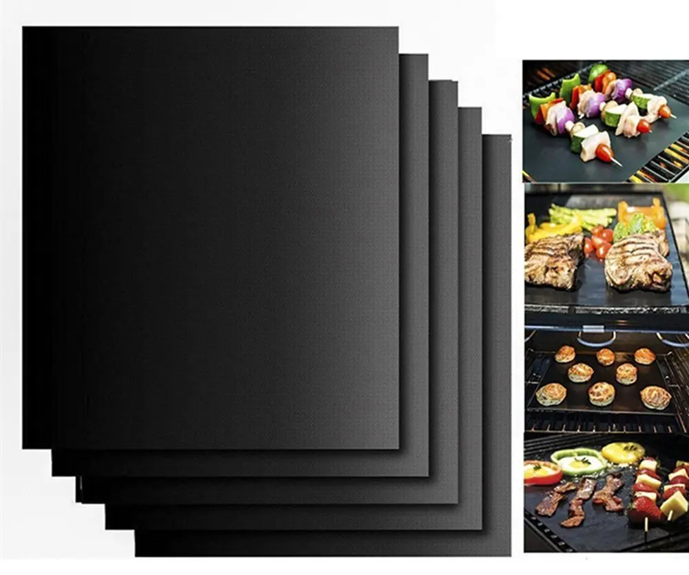 Бесплатная доставка набор из 5 ковриков для гриля антипригарные коврики и