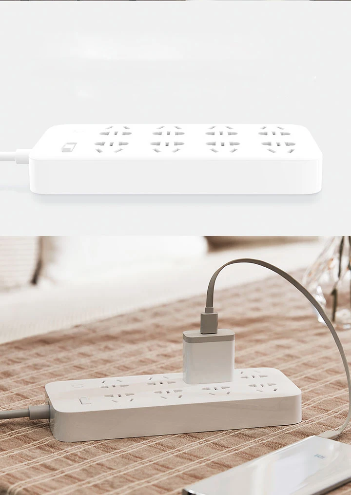 Xiaomi power Strip Быстрая зарядка 2500 Вт 10А 6 стандартных розеток/8 стандартных розеток/3 гнезда с кабелем 1 м/5 м