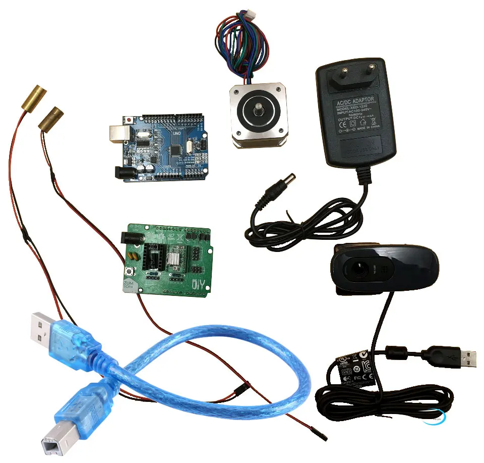 Reprap Ciclop 3d сканер электроники комплект двигатель лазеры контроллер UNO ZUM