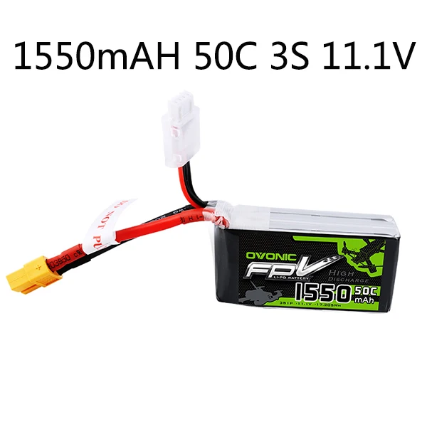 1550mAh 50C 3S Высокочастотная батарея ovoic 1300/1550 MAh3-4S 50 80 100C через литиевую батарею FPV - Цвет: 1550mAh 50C 3S