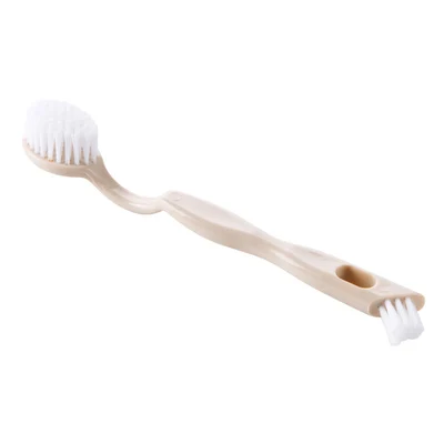 1Pc Double-end Clothes Tiles Cleaning Brush Sink Cleaner Bathroom Bathtub Cleaning Tool Plastic Boot Shoe Brush - Цвет: Khaki