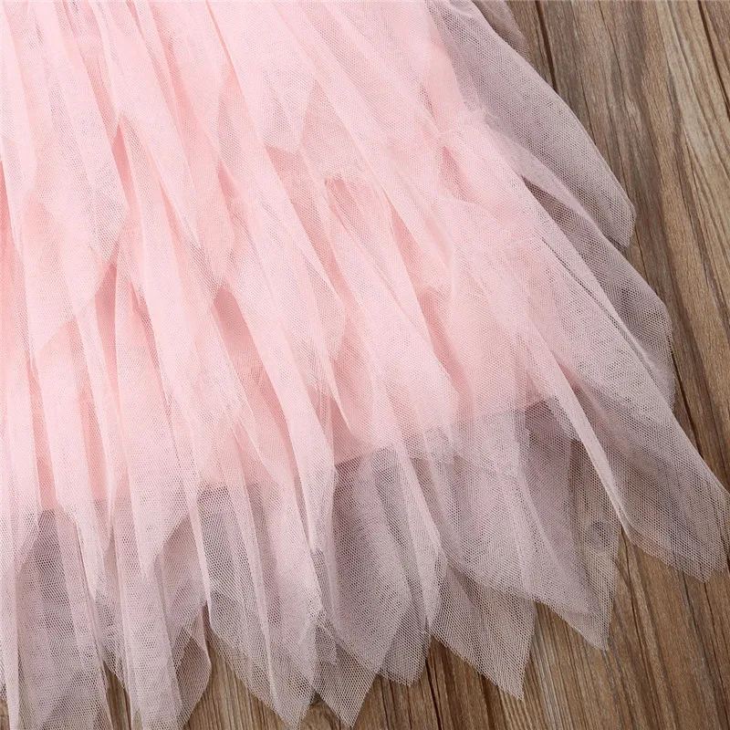 Kids Baby Girls Formal Princess Dress Halter Lace-up Flowers Mid-Calf Layered Dresses Ruffles Tulle Tutu Sundress 18M-6Y | Детская