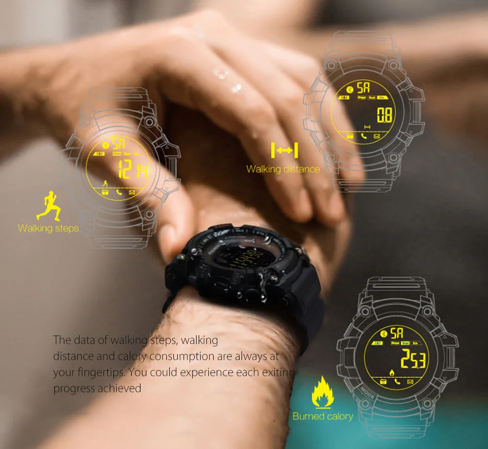 Sport wit Aiwatch XWATCH спортивные Смарт-часы для женщин и мужчин Водонепроницаемый