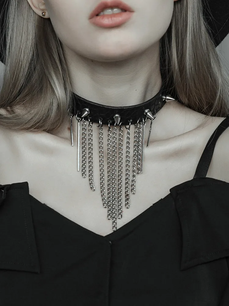 Панк RAVE Модное Элегантное ожерелье панк темпераментное с заклепками
