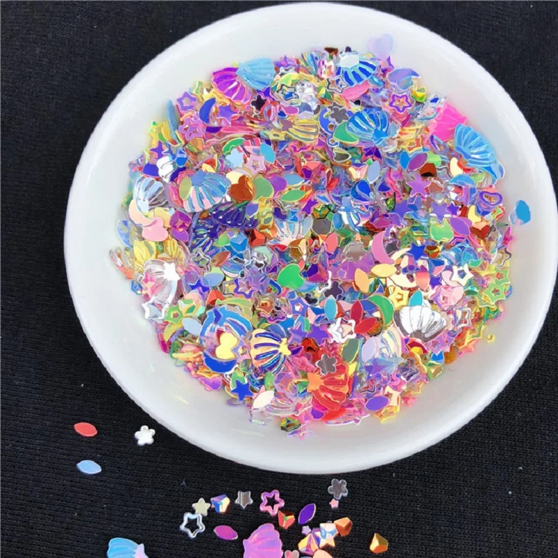 12 г/лот Slime Подвески ПВХ DIY Морская звезда оболочки шарма сердца для Slime наполнители Подвески UV шармы