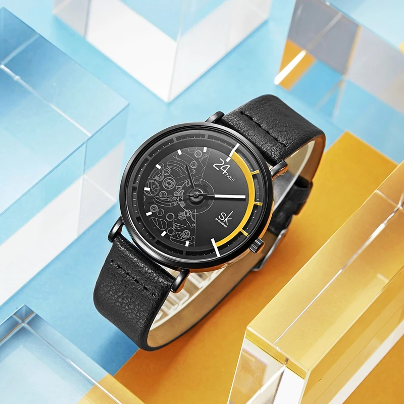 Часы наручные Shengke мужские водонепроницаемые брендовые Роскошные модные