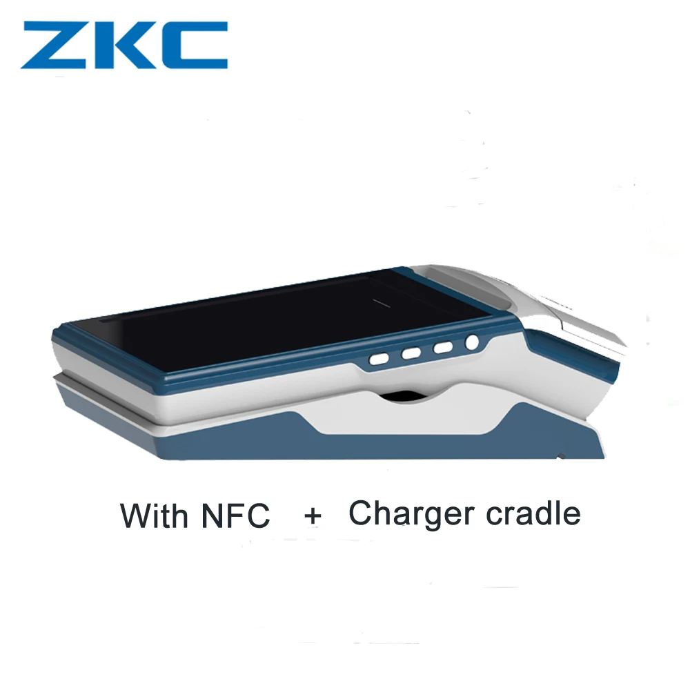 NFC and charge base Мини мобильный портативный 5,5 дюймов сенсорный экран pos кассовый аппарат интегрированный принтер NFC/RFID считыватель сканер - Цвет: NFC and charge base