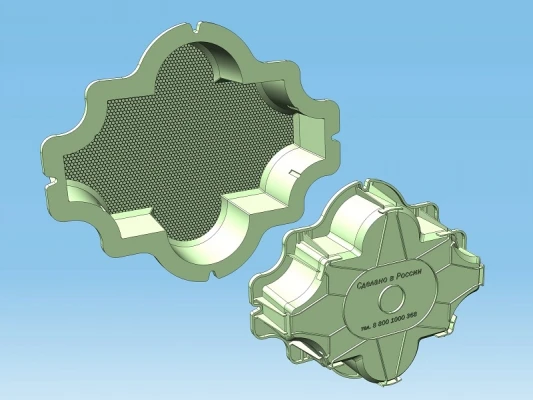 Твердые формы из АБС-пластика для тротуарной плитки бетонный клевер различный