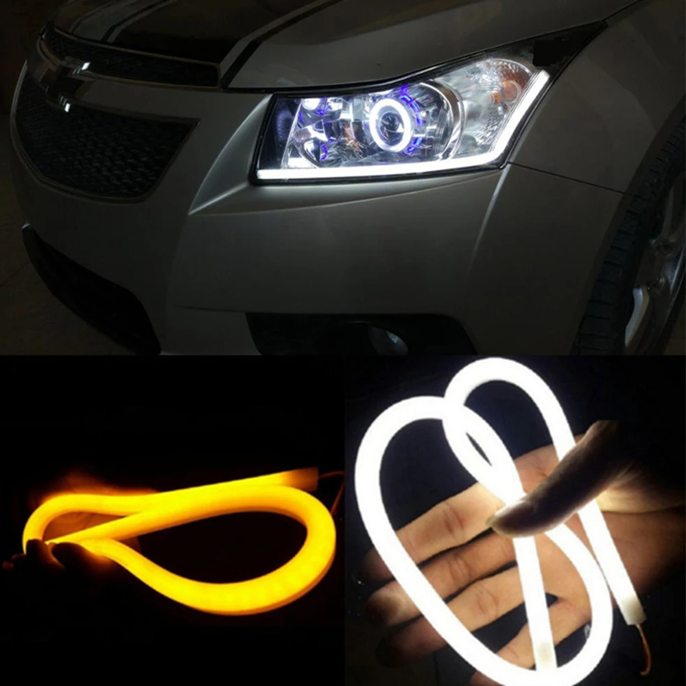 2 шт. автомобиля светодиодный DRL Дневной светильник сигнальными огнями для Audi A4 A5