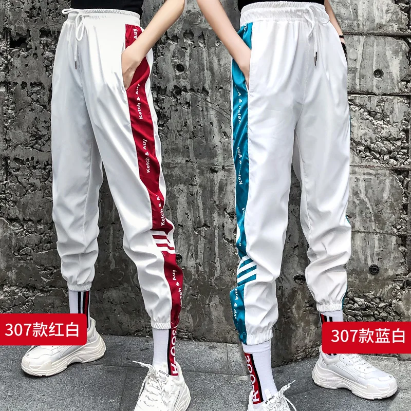 Спортивные брюки женские свободные штаны для спортзала эластичные ходьбы и бега