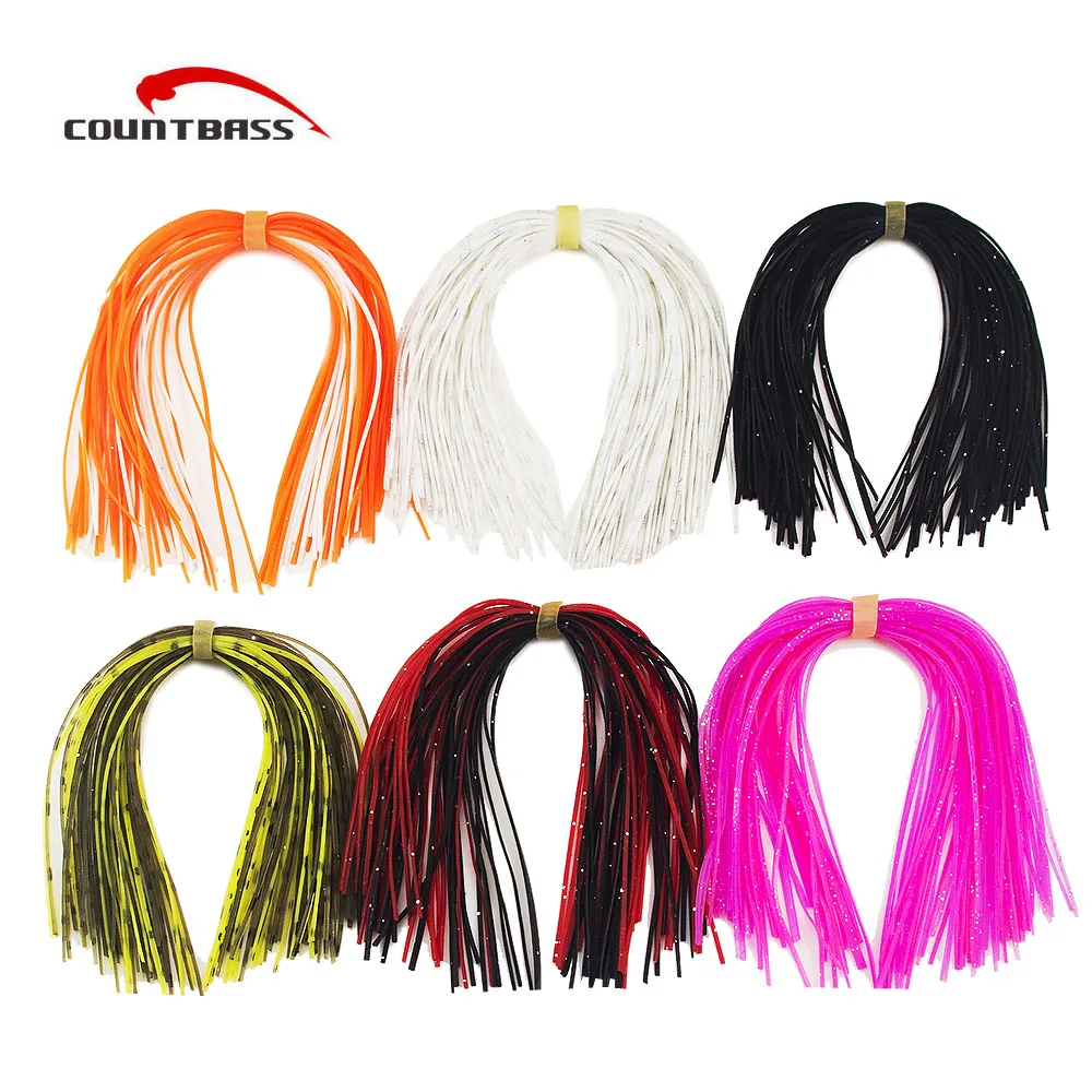 60 пряди 50 нитей Силиконовые юбки рыболовные аксессуары, DIY Spinnerbatis Buzzbaits резиновые приманки с крючками, кальмары резиновые юбки