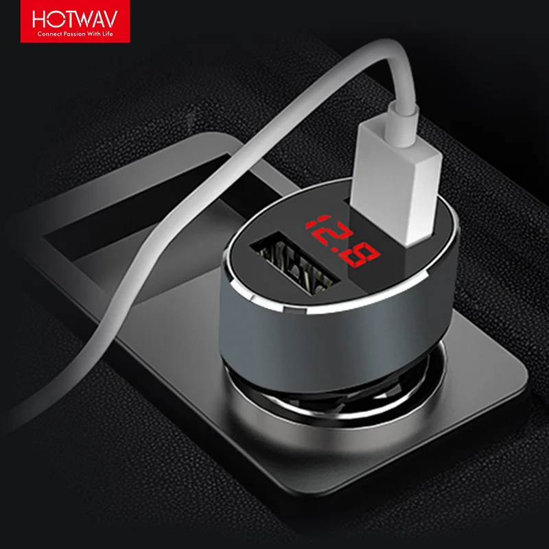 HOTWAV USB Автомобильное зарядное устройство для мобильного телефона металлический