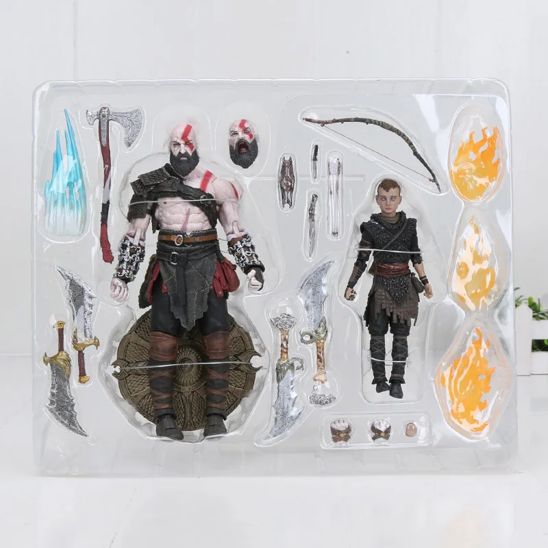 Экшн фигурка ко's NECA God of War 4 Kratos & Atreus Axe Shield Son Loki Набор фигурок игрушечная