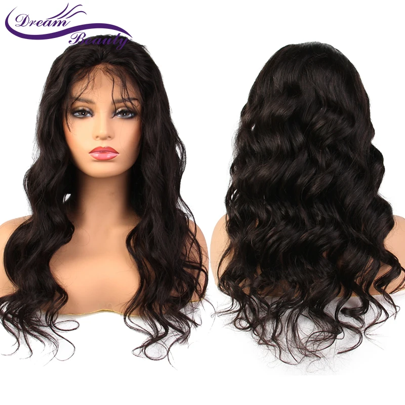 Dream beauty Remy 360 парик с фронтальным кружевом предварительно сорвал волосами