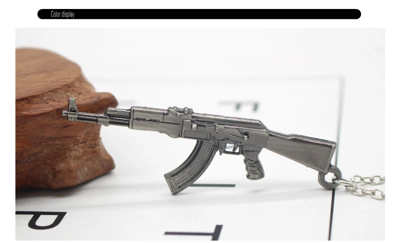 Мода 3D моделирование AK47 ожерелье индивидуальность мужчин и женщин оружие оружия цинка Подвеска из легированной стали длинное ожерелье подарок