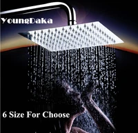 1210864 inch pressurized water saving rainfall shower headsstainless steel chrome bathroom roundsquare showerhead and arm