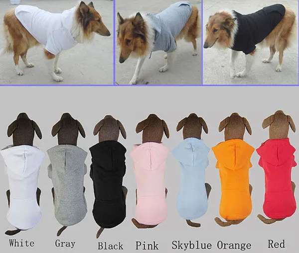1 шт./лот модные толстовки с капюшоном для больших собак на осень и зиму теплые