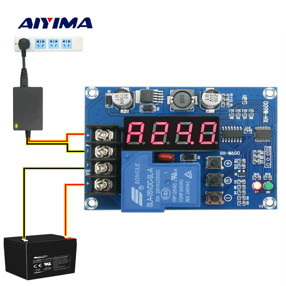 Aiyima 30A ЧПУ батарея литиевых батарей контроль заряда светодиодный модуль зарядки