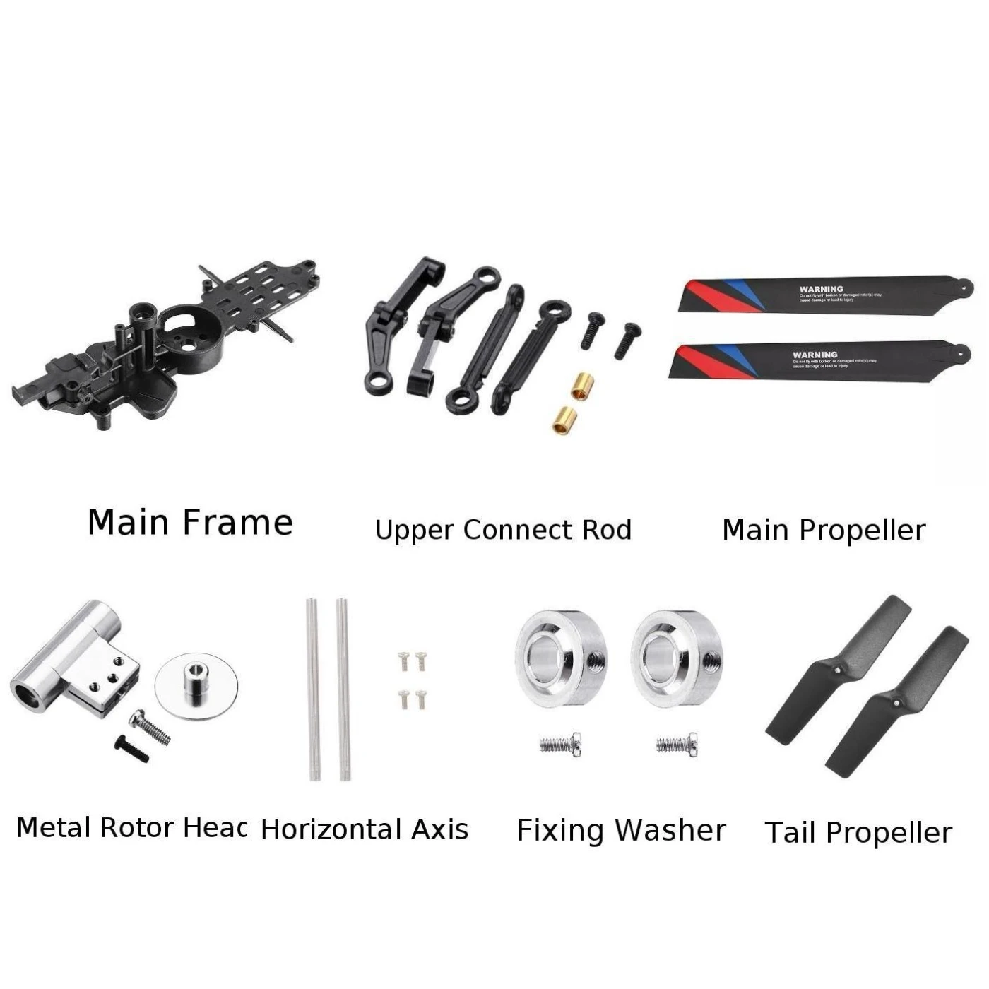 Propeller RC Helicopter Parts Metal Rotor Head Horizontal Axis Body Repair Updated Main Frame Upper Connect Rod | Игрушки и хобби