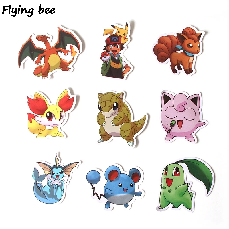 Flyingbee 37 шт Мультяшные граффити наклейки для детей DIY багаж ноутбук автомобильный
