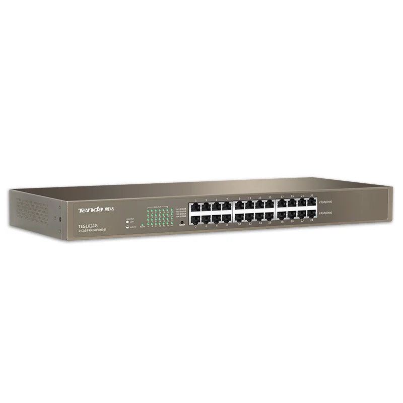 Tenda TEG1024G 24 Порты и разъёмы 1000 м Gigabit Enternet сетевой коммутатор 48 Гбит/с Auto MDI/MDI X