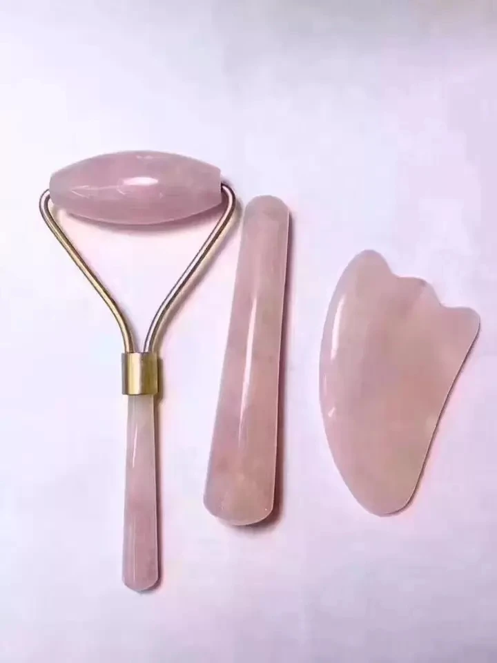 

100% 3 шт., массажная палочка с натуральным драгоценным камнем