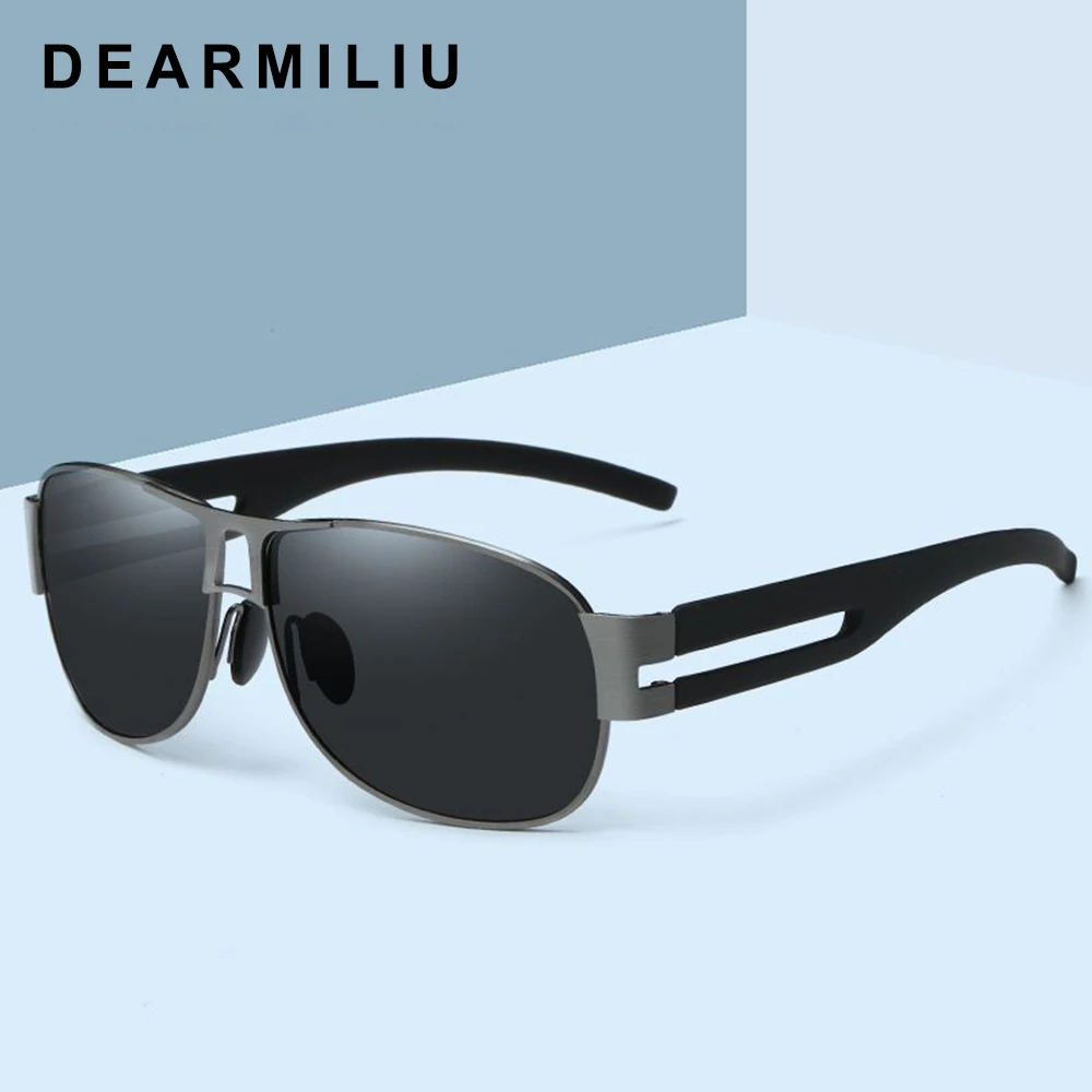 Мужские солнцезащитные очки в большой оправе DEARMILIU поляризационные с овальными