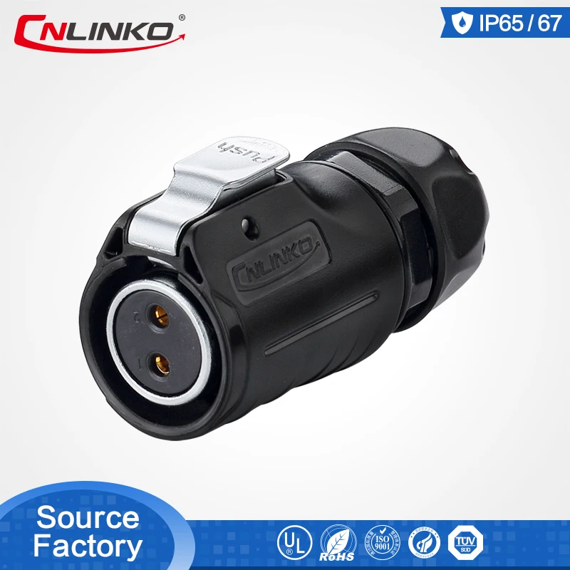 CNLinko M20 2 Pin электрическая горячая Распродажа AC круговой разъем водонепроницаемый