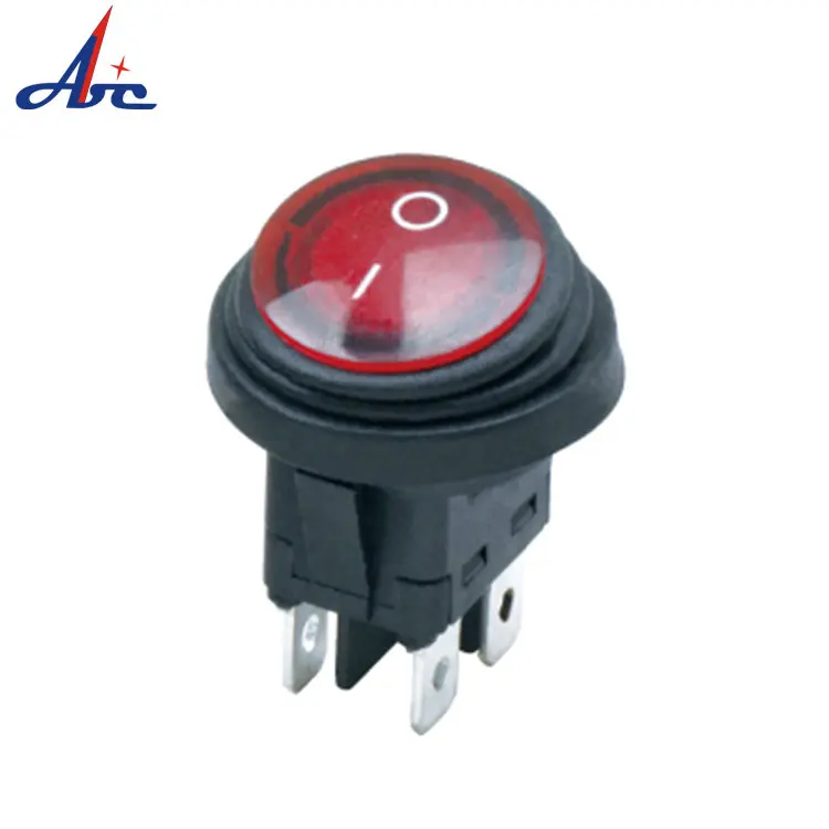 4 контактный круглый Кулисный переключатель IP65 вкл. ВЫКЛ. 6A/125V 10A/250VAC 2 позиционный