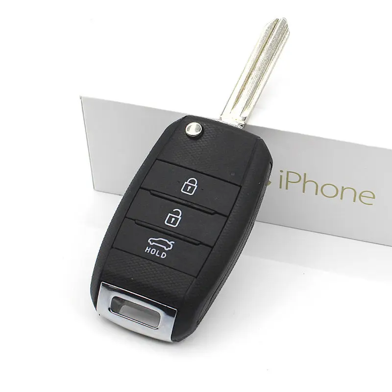 

Replacement Folding Remote Key Case Fob 3 Buttons Cover Fit for Kia K3 Forte Sorento