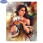 Женская алмазная живопись, фото на заказ, 5D полноразмерная картина стразы, мозаичная живопись, домашний декор, вышивка, праздничный подарок