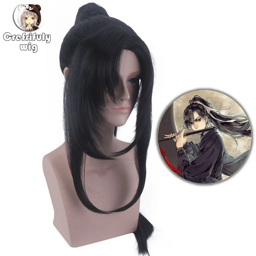 50cm Black Ponytail Wig Cosplay Costume Synthetic Hair Halloween Costume Party Play Wigs For Men Women naruto akactuki cosplay wigs for men halloween costume deidara long golden cosplay wig wig cap
