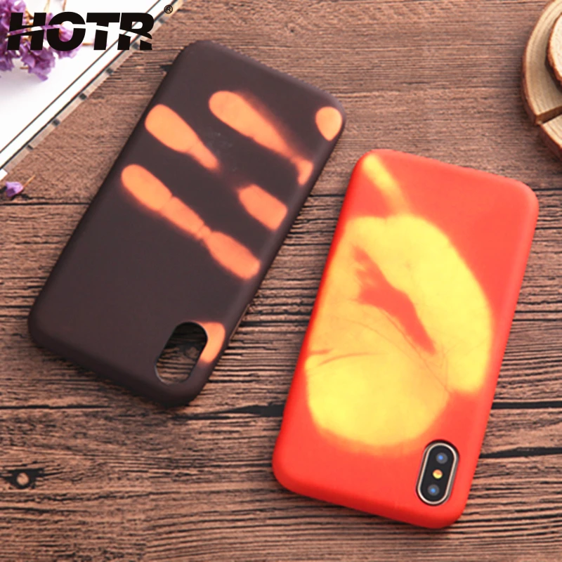 Термочувствительный чехол для iphone X XS XR Max с термодатчиком мягкий 11 Pro 5 5s SE 6s 7 8 Plus
