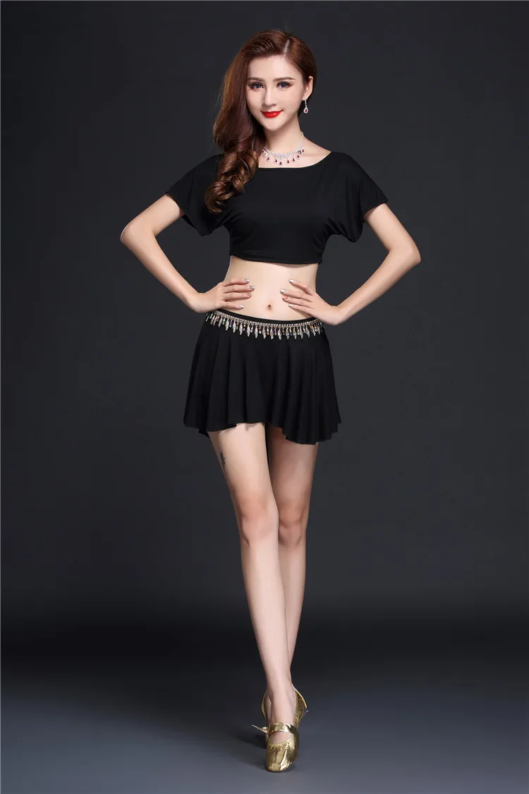 NEW Women Belly Dance Costume Practice Wear Oriental Bollywood Dancing Dress Top Skirt Belt Set Dance Wear Sexy For Adult