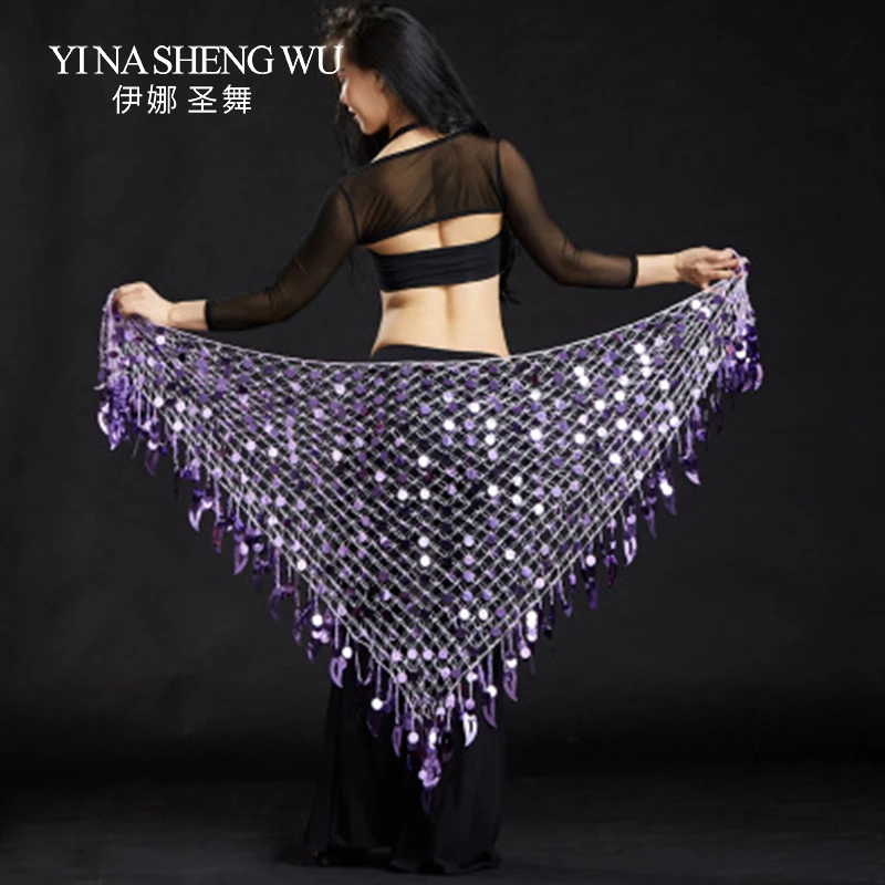 1 шт блесток восточные пояса для танца живота женщин Bellydance хип шарф красочные