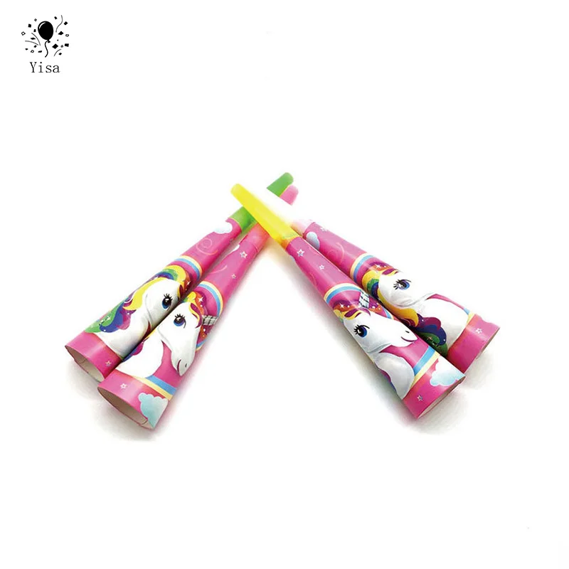 6 штук единорог трубы детский душ, день рождения, свадебные подарки и украшения Радостные принадлежности для детей милые игрушки.