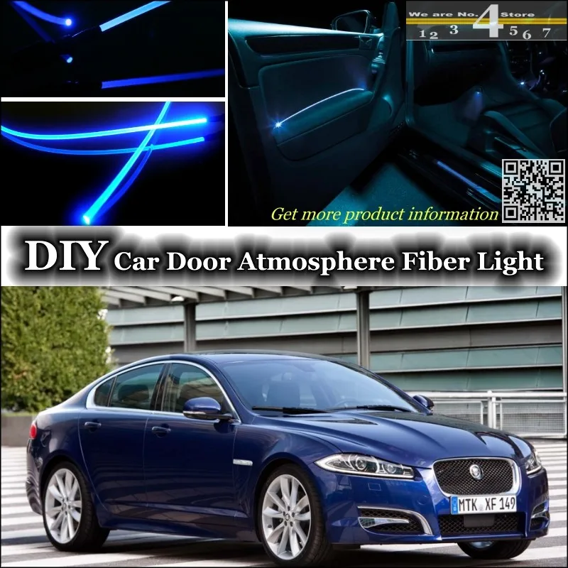 Для Jaguar XF внутренний окружающий свет тюнинг атмосферное волоконно оптическое