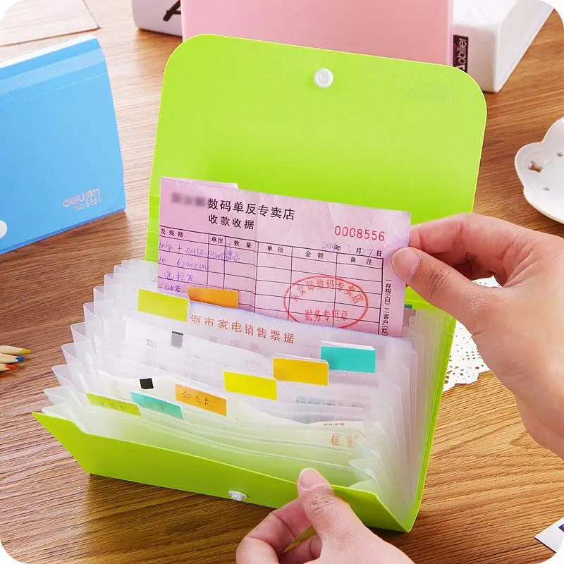 Конфетные цвета А6 мини папка для презентаций Сумка документов бумага зажим