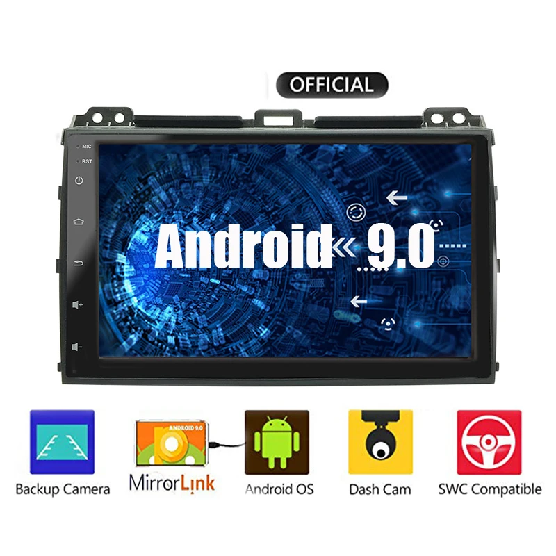 2 din Android 9 0 Автомобильный DVD радио мультимедиа для Toyota Prado 120 2004 2009 автомобильное с