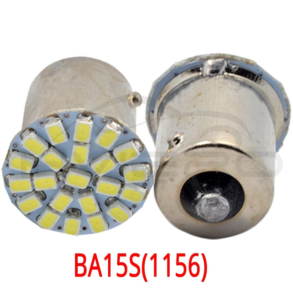 2X 1157 BAY15D 1156 BA15S 22SMD Белый Автомобильный светодиодный светильник с поворотом