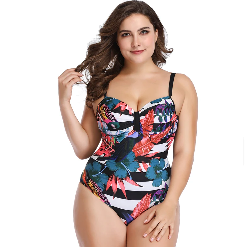 2019 купальники плюс размер купальный костюм для бассейна цельный купальник