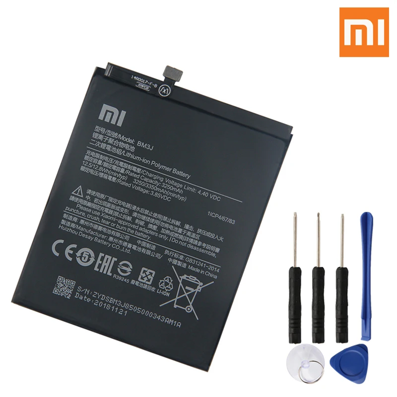 Xiao Mi оригинальная запасная батарея для телефона BM3J Xiaomi 8 Lite MI8 настоящая