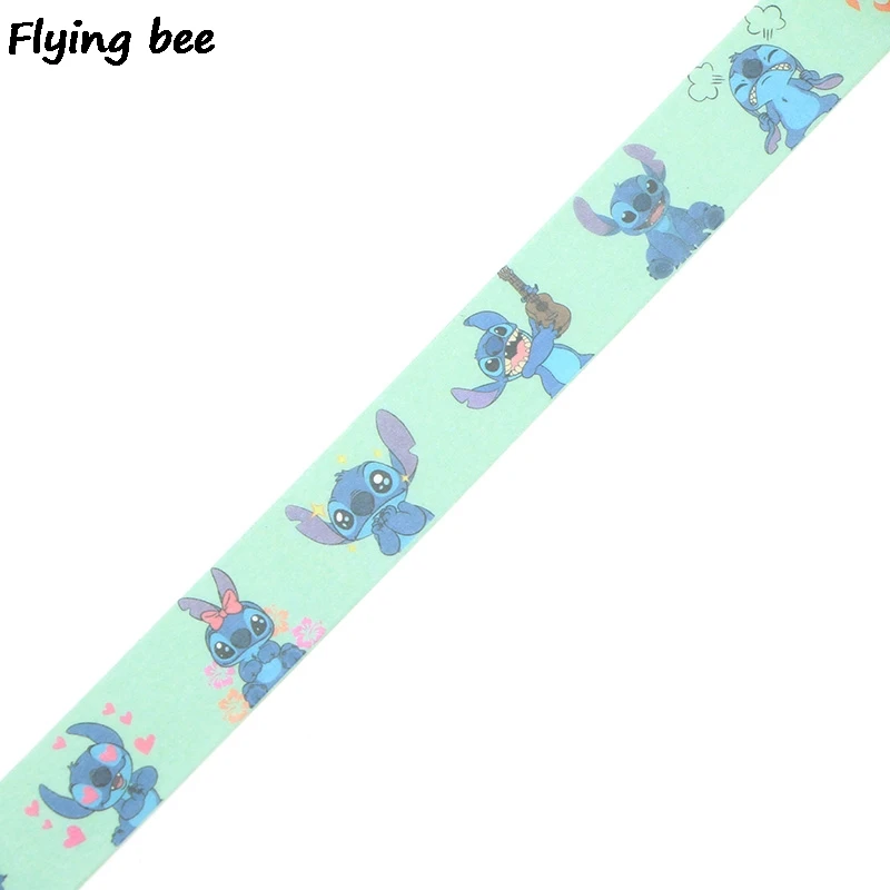 Flyingbee 15 мм X 5 м стежка васи лента бумага DIY декоративная клейкая лента канцелярские Мультяшные маскирующие Ленточные принадлежности X0298
