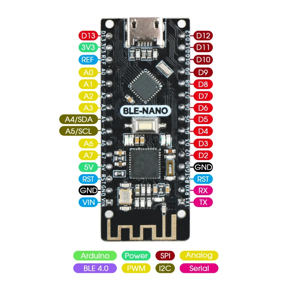 Keywish BLE-Nano для Arduino Nano V3.0 Mirco USB плата интегрирует CC2540 BLE беспроводной модуль ATmega328P плата микроконтроллера