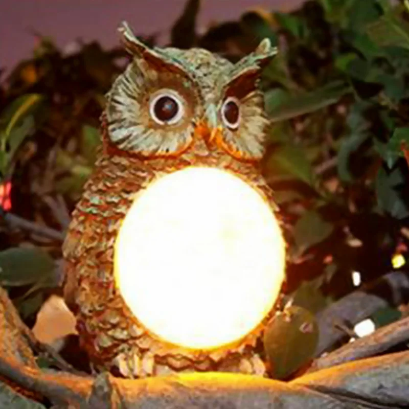 Смола моделирование сова солнечного света Новинка Ночь СВЕТОДИОДНЫЕ Лампы