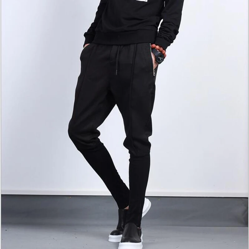 2018 модные Фитнес длинные Штаны Для мужчин Повседневное пот Багги Jogger Брюки