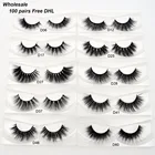 Накладные ресницы из искусственного меха норки, 100 пар, 3D, ручная работа, в стиле 20